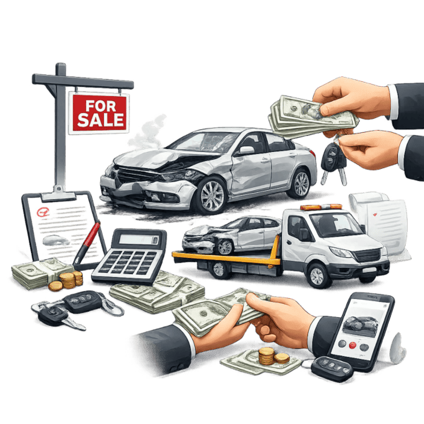 Способы продажи авто после аварии