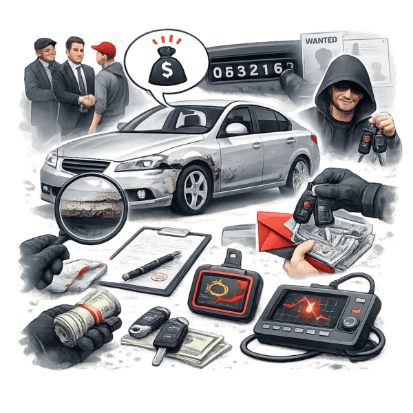 Распространённые мошеннические схемы при покупке авто с пробегом