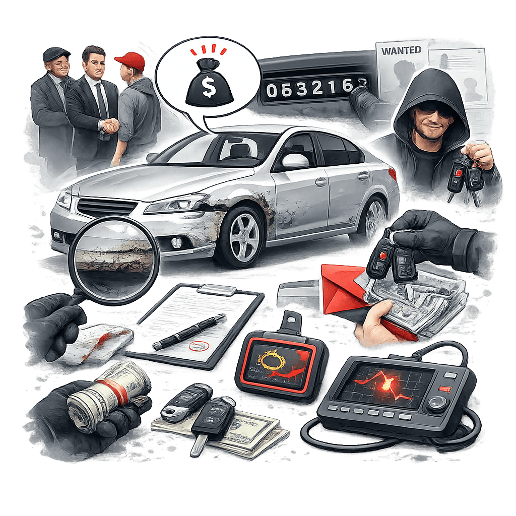 Распространённые мошеннические схемы при покупке авто с пробегом