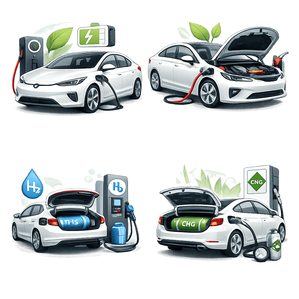 Виды экологичных автомобилей