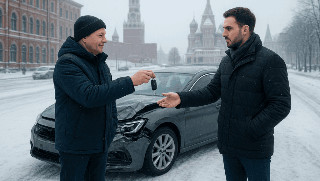 Выкуп битого автомобиля зимой