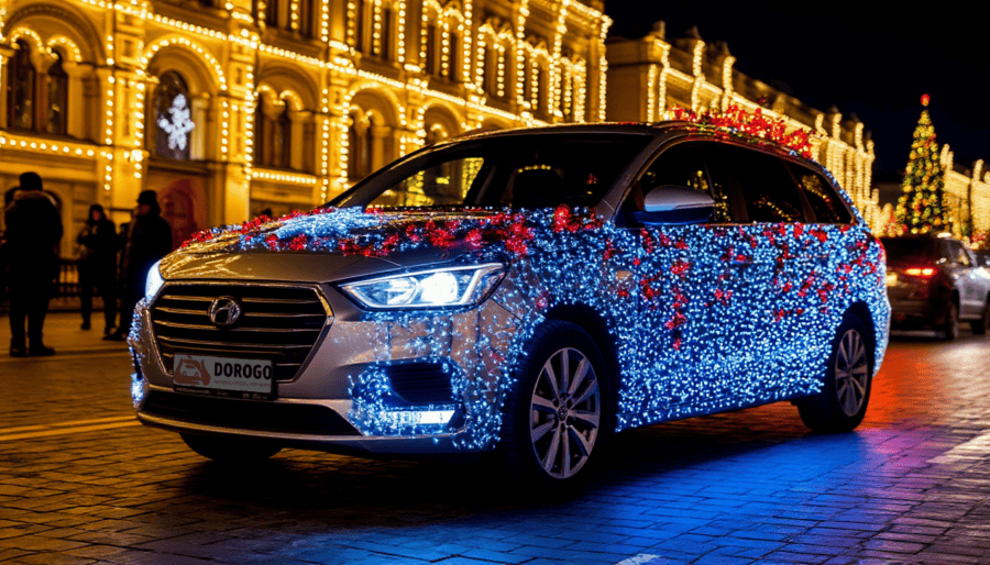 Украшаем автомобиль к Новому году: праздничные идеи, которые не навредят электрике и кузову